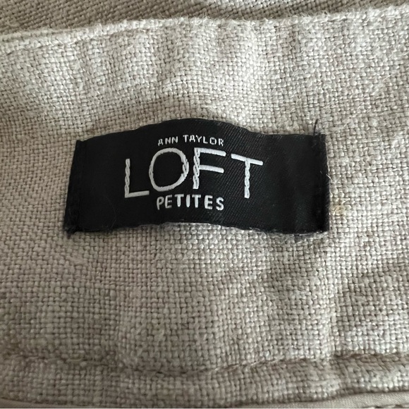 LOFT PETITE JULIE 100% LINEN TROUSERS 10P - Picture 5 of 8